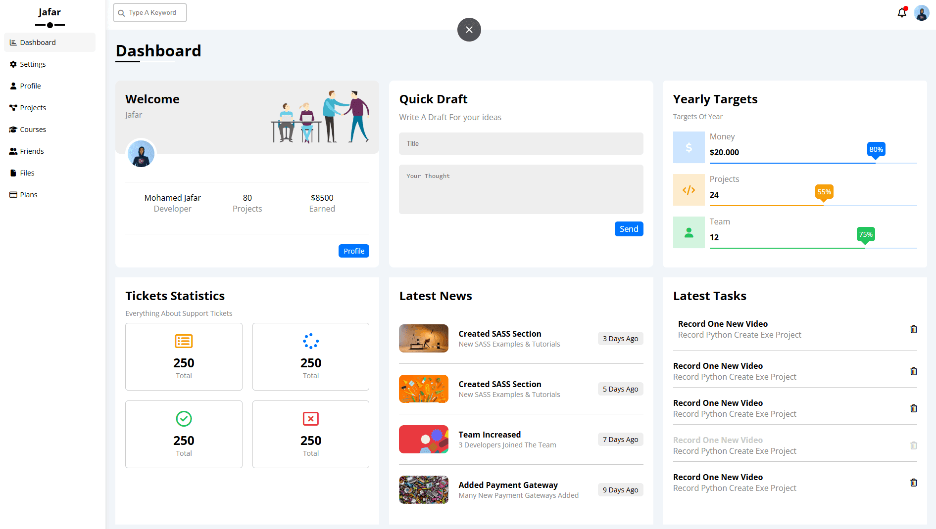 Modern Dashboard UI | Admin Panel Template
